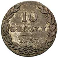 10 groszy 1837, Warszawa. św. Jerzy bez płaszcza
