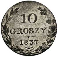 10 groszy 1837, Warszawa, św. Jerzy w płaszczu, Plage 99, Bitkin 1177