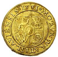 Ferdynand I 1527-1564, dukat 1551, Wrocław, F.u.S. 4324, Fr. 445, złoto 3.54 g