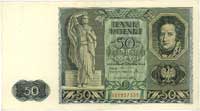 50 złotych 11.11.1936 r, seria AD 1957539, Miłczak 77a, dużej rzadkości banknot, bardzo ładnie zac..