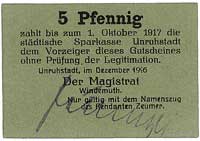 Kargowa (Unruhstadt)- 5 fenigów grudzień 1916, Grabowski U8.2.a