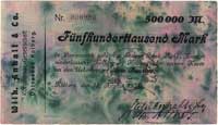 Kołobrzeg (Kolberg) firma Wilh. Anhalt i Spółka, 500.000 i 1.000.000 marek, 17.08.1923 oraz 5.000...