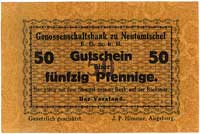 Nowy Tomyśl bank (Genossenschaftsbank zu Neutomischel)- 50 fenigów (1917), Keller 1899, bardzo rza..