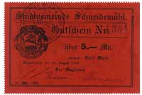 Piła (Schneidemühl)- 5 marek 12.08.1914, Keller 