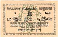Pyrzyce (Pyritz)- 1.05 i 4.20 marki w złocie 10.10.1923, Keller 367.b, łącznie 2 sztuki