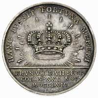 Stanisław August Poniatowski- medal koronacyjny autorstwa T. Pingo 1764 r., Aw: Popiersie króla w ..