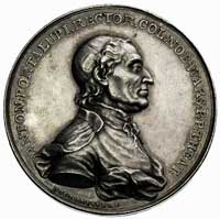 Antoni Portalupi-rektor i profesor Collegium Nobilium- medal autorstwa J. F. Holzhaeussera 1774 r...