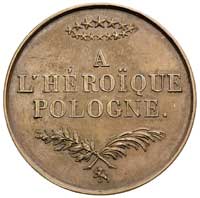\Bohaterskiej Polsce\"- medal autorstwa Barre’a wybity w 1831 r. na zlecenie Komitetu Brukselskiego