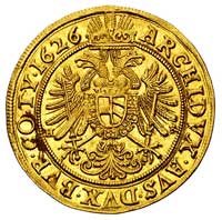 Ferdynand II 1619-1637, dukat 1626, Wrocław, Aw: Postać cesarza pomiędzy herbami, wokoło napis, Rw..