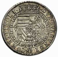 Arcyksiążę Leopold 1619-1632, talar 1632, Hall, Aw: Półpostać i napis wokoło, Rw: Tarcza herbowa i..