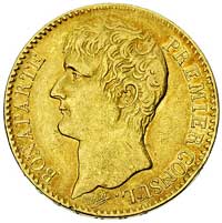 40 franków AN XI (1802/1803)A, Paryż, Fr. 479, złoto 12.84, patyna