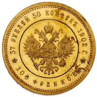 37 1/2 rubla = 100 franków 1902, Petersburg, Bit