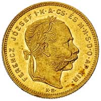 20 franków = 8 forintów 1873 KB, Krzemnica, Fr. 242, złoto 6.45 g