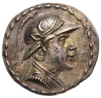 BAKTRIA, Eukratides 171-135 r. pne, tetradrachma-Balkh, Aw: Popiersie króla w hełmie, Rw: Dioskuro..
