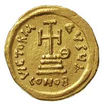 Herakliusz  610-641, solidus, Konstantynopol, Aw: Popiersia Herakliusza i Herakliusza Konstantyna ..