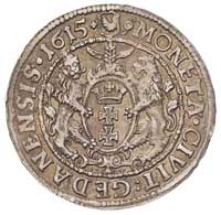 ort 1615, Gdańsk, popiersie króla z wysoką kryzą i owalną tarczą herbową, T. 1.50, patyna
