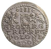 naśladownictwo z epoki trojaka krakowskiego z datą 1600, literą K i popiersiem króla w lewo, srebro