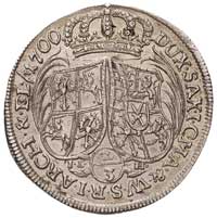 2/3 talara (gulden) 1700, Drezno, Dav. 819, Merseb. 1430, bardzo ładny egzemplarz
