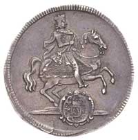 1/8 talara wikariackiego 1711, Drezno, Aw: Król na koniu, Rw: Dwa stoły z insygniami, Merseb. 1493..