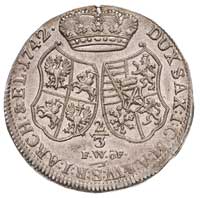 2/3 talara (gulden) 1742, Drezno, Dav. 830, Merseb. 1701