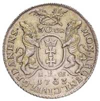 złotówka (30 groszy) 1763, Gdańsk, ładny egzemplarz, patyna
