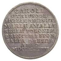 dwugrosz zaślubinowy 1738, Drezno, Merseb. 1827, patyna, moneta wybita z okazji ślubu księżniczki ..