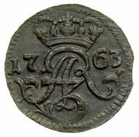 szeląg 1763, Elbląg, odmiana z literami I C S, M