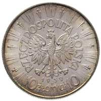 10 złotych 1939, Warszawa, Józef Piłsudski, Parchimowicz 124 f, gabinetowy stan zachowania, delika..