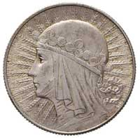 5 złotych 1932, Anglia, Głowa Kobiety, Parchimowicz 116 b, piękna moneta z ładną patyną
