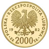 2000 złotych 1982, Szwajcaria, Jan Paweł II, Parchimowicz 351 b, nakład 1250 sztuk, złoto 6.81 g, ..