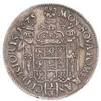 Karol XI 1660-1697, 1/3 talara (1/2 guldena) 1675, Szczecin, Ahlström 131, patyna