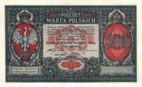 500 marek polskich 15.01.1919, Miłczak 17, Lucow 312 R5, banknot po dobrej konserwacji