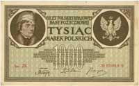 1.000 marek polskich 17.05.1919, seria ZK, 6 cyfr z gwiazdką na końcu, Miłczak 22g, Lucow 351 R3