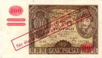 100 złotych 9.11.1934 z nadrukiem z 1940, seria BO, Miłczak 90a