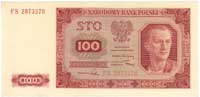 100 złotych 1.07.1948. seria FS, Miłczak 139d