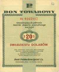 20 dolarów 1.01.1960, seria Bh (bez klauzuli na odwrocie), Miłczak B8a