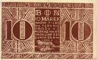 Woldenberg, zestaw banknotów obozowych Oflagu II-C,-1944 r., 10 fenigów seria A III, 50 fenigów A ..