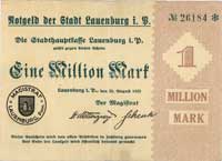 Lębork (Lauenburg), 500.000 i 1.000.000 marek 23.08.1923, Keller 2938.a, razem 2 sztuki