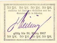 Szarlej (Scharley), 50 fenigów ważne do 31.03.1917