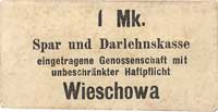 Wieszowa (Wieschowa), Spar und Darlehnskasse, 1 marka (1917), A. Keller 2627 (20 marek), bardzo rz..
