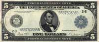 5 dolarów 1914 (New York), podpisy White-Melon, Fr. 851