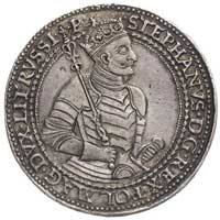 Stefan Batory- medal srebrny na zdobycie Połocka 1579, Aw: Półpostać króla w zbroi i z berłem w pr..