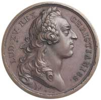 zaślubiny delfina francuskiego Ludwika z Marią Józefą córką Augusta III- medal autorstwa Duviviera..