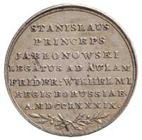 Stanisław Paweł Jabłonowski poseł nadzwyczajny w Berlinie- medal autorstwa Holzhaeussera 1789, Aw:..