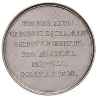 kardynał Mieczysław Ledóchowski- medal z okazji uwięzienia kardynała w Ostrowiu 1877 r, Aw: Popier..