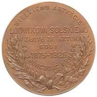 Ludwik Solski- 50-lecie pracy scenicznej, medal autorstwa Wabia-Wabińskiego 1925, Aw: Popiersie w ..