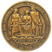 500-lecie powrotu Gdańska do Polski- medal autorstwa J. Gosławskiego, R. Massalskiego i W. Tołkina..