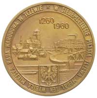 700-lecie Tczewa- medal autorstwa R. Massalskiego i W. Tołkina 1960, Aw: Panorama miasta i daty 12..