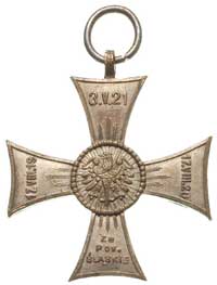 odznaka pamiątkowa 5 Rybnickiego Pułku Powstańców 1921, mosiądz 32 x 32 mm, brak wstążki, (wtórnik..
