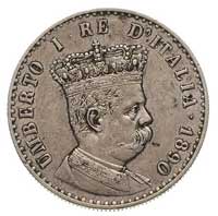 Umberto I 1889-1900, 50 centimów 1890 / M, Mediolan, K. M. 1, rzadkie